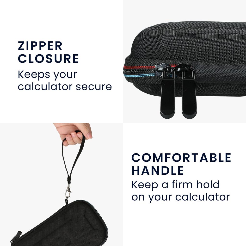 kwmobile Texas Instruments TI-84 Plus CE Compatible Calculator Case - Storage and Carrying Case for Graphing Calculators, Nylon EVA - Black