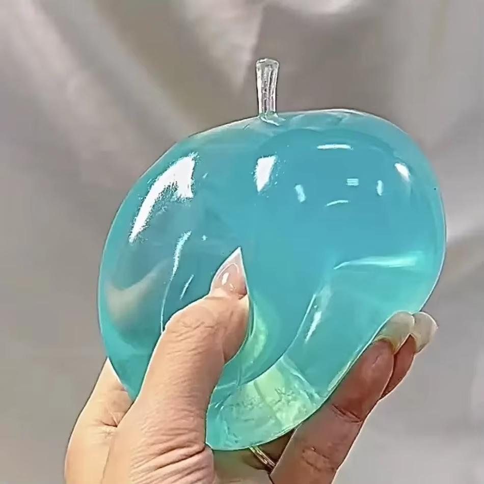 New Apple Squishy Toys Green Red Simulated Apple Squeeze Stress Toy Anxiety Relief Fidget Toys Soft Slow Rebound Birthday Gifts