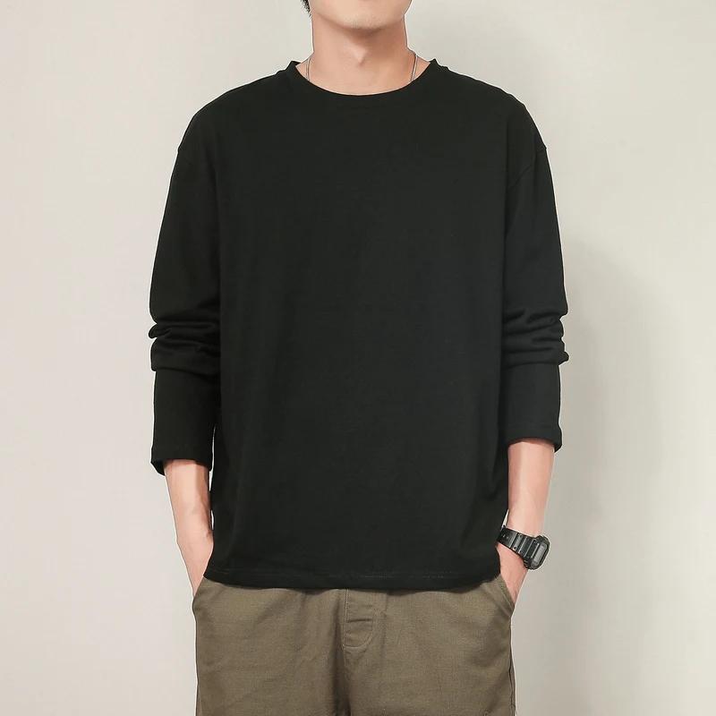 

Cotton Men s T-shirt Solid Color Breathable Men s Long Sleeve Solid Color Women s T-shirt T-shirts for Men Tops T-shirts 4XL