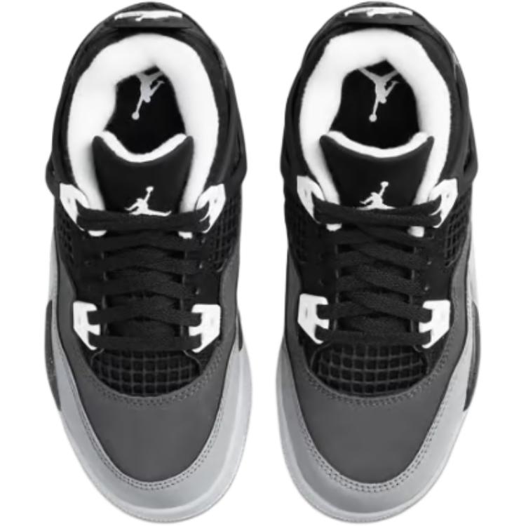 Air Jordan 4 Retro PS Fear 2024 Kindersneakers Zwart Wit Antraciet FV4537-002