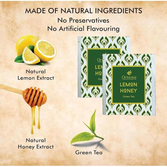 Octavius Green Teabags (Honey Lemon - 30, 30 Tea Bags)