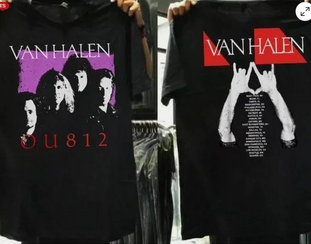 1988 Van Halen OU812 Tour Black t T-shirt L