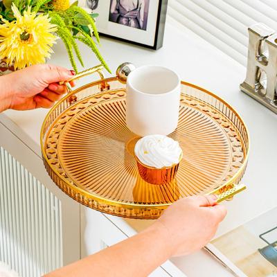 Countertop Fruit Bowl Dish Serving Platter Round Tray Storage for Restaurant