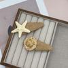 Korean Style Starfish Hair Clip Summer Weaving Style Barrette Straw Hat Hairpin  Hair Accessories