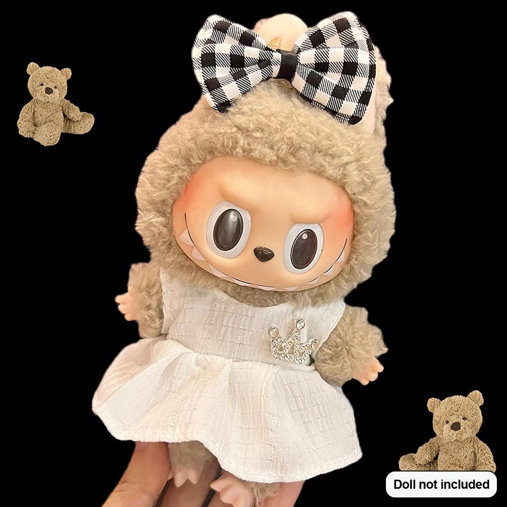 For 17cm Labubu Doll Clothes Fashion Clothes Hoodies Doll Clothes Color Match Hoodies Dolls Accessories Cute Decoration Little Cloths