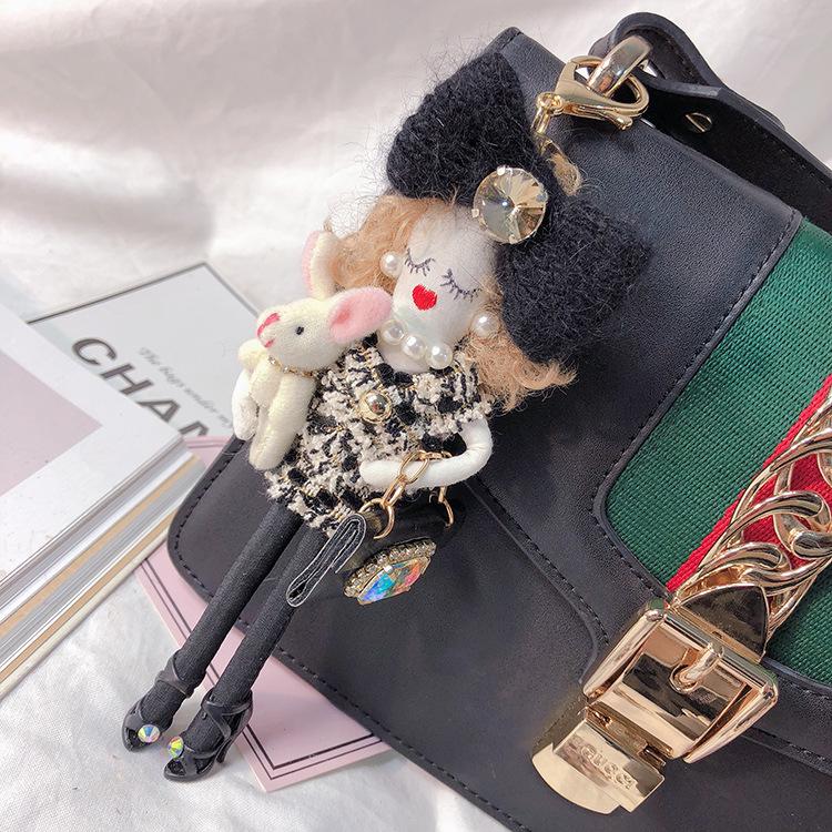 Korean Little Sister Pendant Keychain - Creative Car & Bag Accessory, Handmade Doll Gift