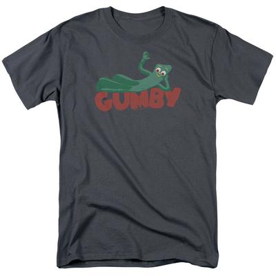 Gumby On Logo Tv Show licenciado Charcoal Unisex Camisetas