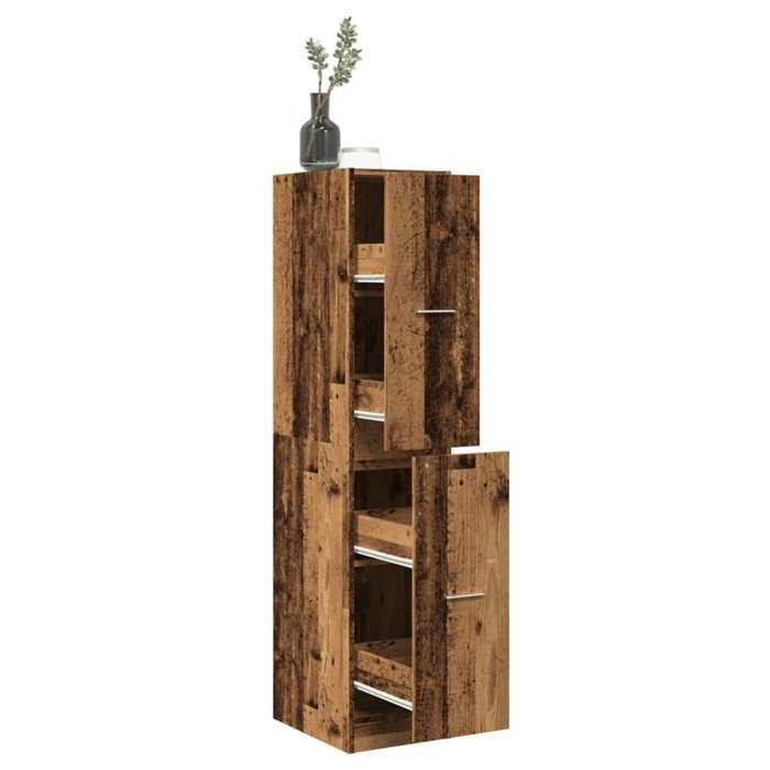 VidaXL Armoire d'apothicaire vieux bois 30x41x144,5 cm bois ingénierie, coffre d'apothicaire, meuble d'apothicaire, coffre à 855176