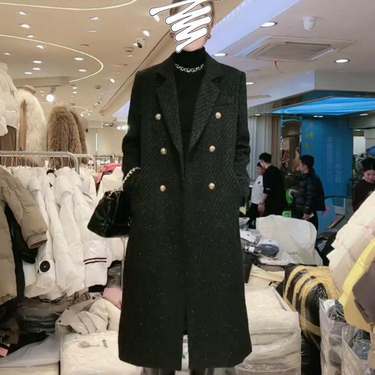 Korean Style Wool & Down Jacket Clearance: Long Double-Breasted Coats & Short Down Cotton Jackets