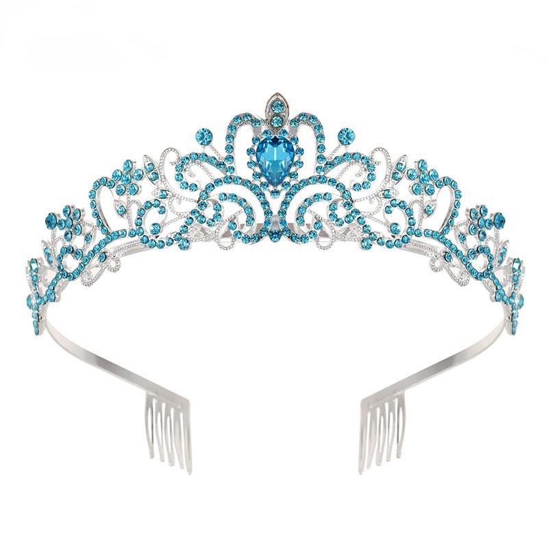 Bride's Crown Headwear Alloy Rhinestone Hair Band Wedding Crown Birthday Hair Accessory Style Headband Accessory