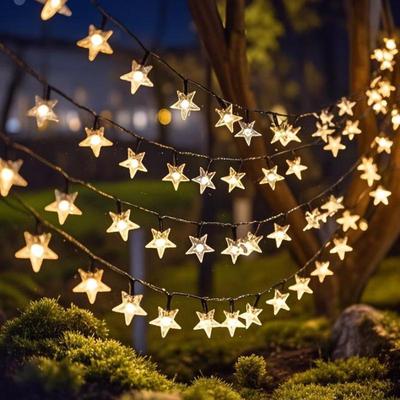 Shixun Solar Star String Lights Outdoor Waterproof Warm White