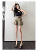 Women's High Waist A-Line Wide Leg Belted Casual Shorts for Spring/Summer 2025.