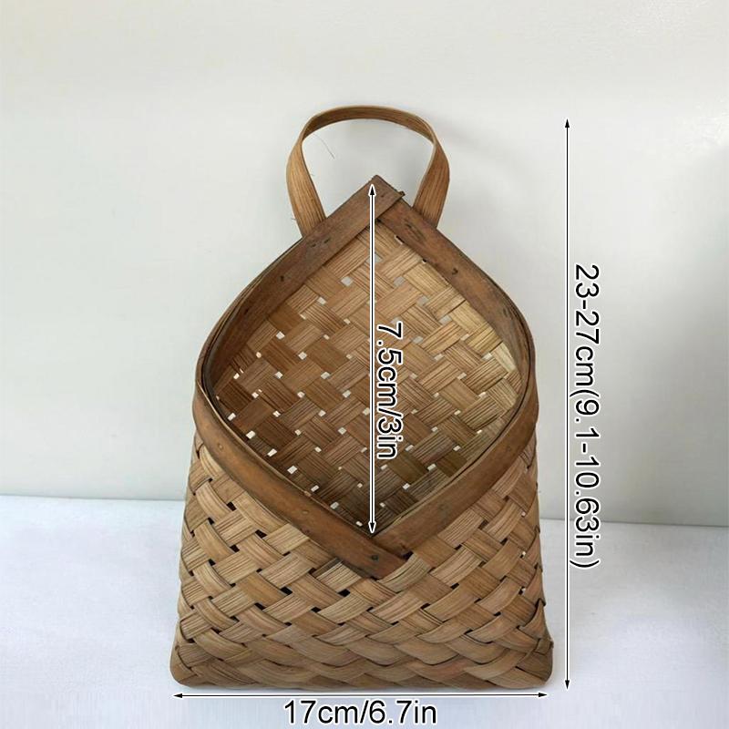 1PC Multi-Purpose Kitchen Decor Woven Wall-Mounted Basket Farmhouse Wall Hanging Vegetables 2 Sizes