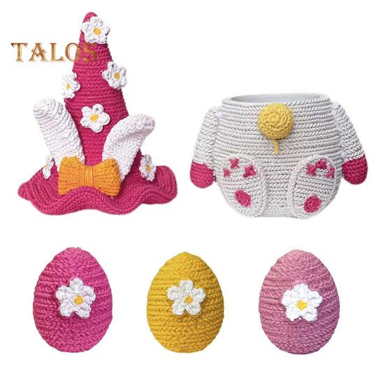 

Пасхальный гном кролик с яйцом фигурка крючком из смолы узор животные пасхальное украшение рабочего стола для домашнего офиса декор для вечеринки розовый