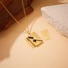 Fashion Creative Personality Gold Mirror Detachable Envelope Pendant Chain Necklace