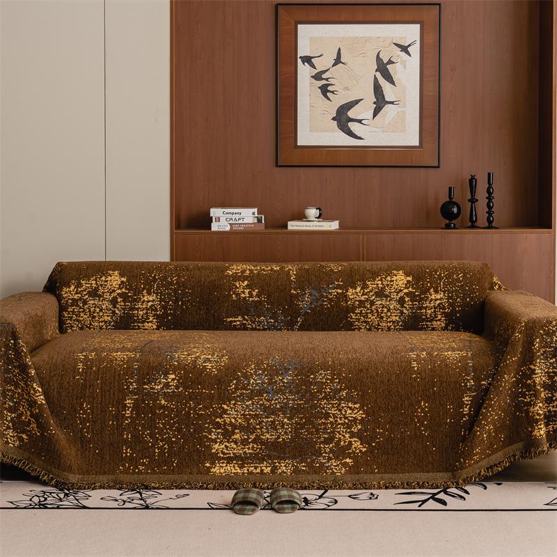 

Чехол на диван в стиле ретро, универсальный чехол на диван для четырех сезонов, новый простой чехол на весь диван, диванное полотенце 180*130