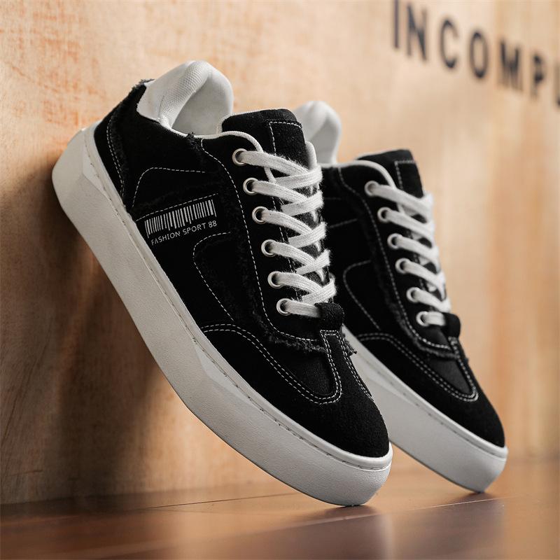 

Новые студенческие низкие эспадрильи спортивная повседневная обувь для скейтборда нишевая обувь для доски мужская обувь 44 чёрный