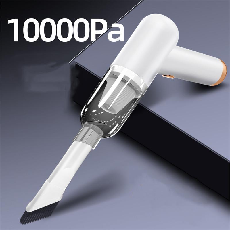 

10000Pa Беспроводной автомобильный пылесос 120 Вт Портативный беспроводной пылесос с большим всасыванием для влажной и сухой уборки Ручной автомобильный домашний автоочиститель 10000pa-White