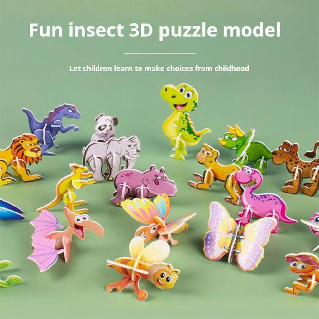 Paper Children's Creative Dinosaur Airplane Animal Insect Puzzle