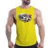 Menns utendørs stil pustende vest topp Komfortabel hurtigtørkende mote flerfarge morsom print vest topp pustende