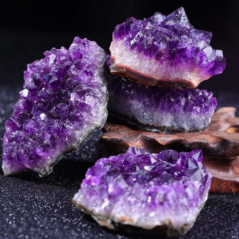 10-70g 30-50mm Geode di Ametista Cristallo Naturale Pietra di Quarzo Bastoncino Punta Guarigione Energetica Pietra Minerale Roccia Decorazione per la Casa Geode