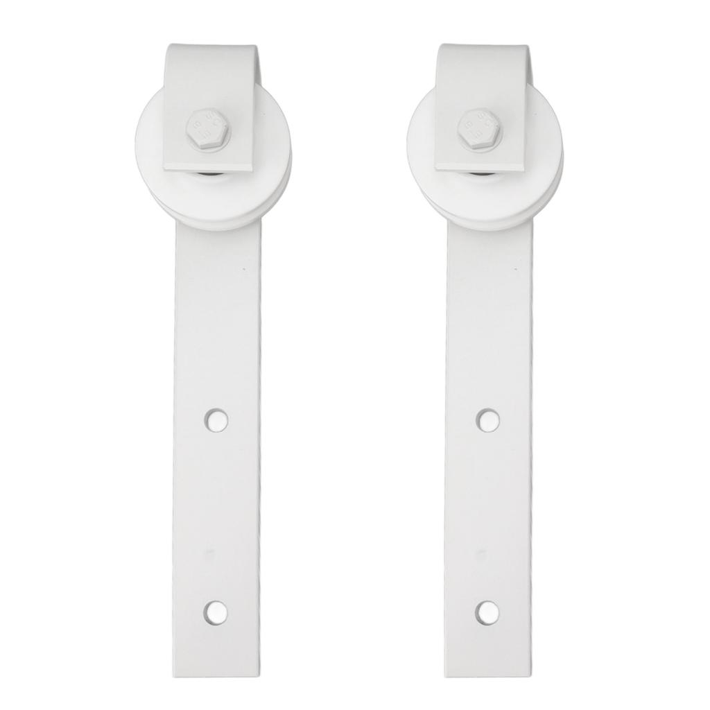 1 Par Dörrskjutrullar Hängande Skena Hjulset Kolstål Ladugårdsdörr Beslag Hjulset för