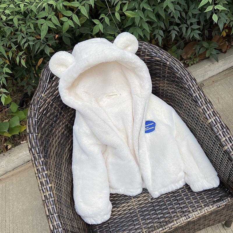 

Kids Winter Fleece-Lined Cotton Jacket with Faux Fur - Warm and Cozy Outerwear for Boys and Girls 130cm Height