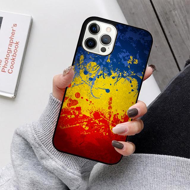Romania Flag Phone Case For iPhone 17 Air 16 15 14 13 12 11 Pro Max Plus Max Cover Shell Coque