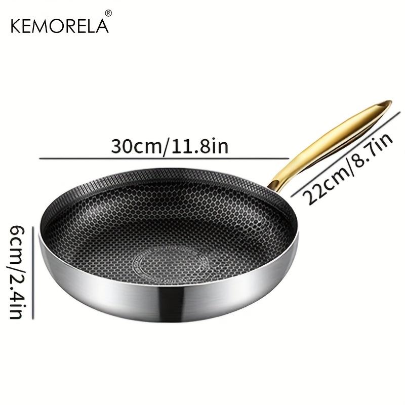 316 Stainless Steel Frying Pan Wok Non-stick Honeycomb Pot Home Steak skillet Gas Stove Induction Saucepan Kitchen Cookware
