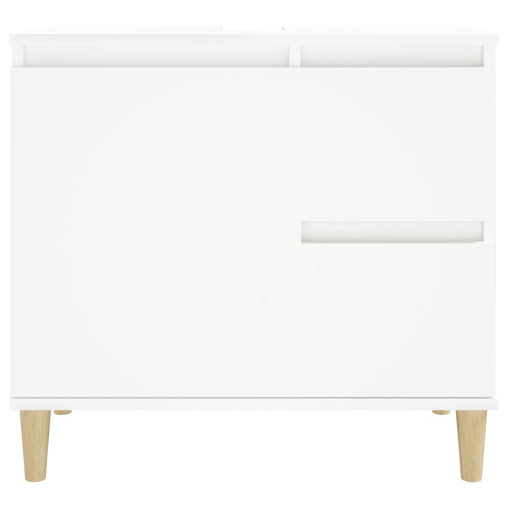 Bathroom Cabinet White 65 X 33 X 60 Cm Particleboard