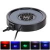Aquarium Bubbler Aquarium Light Aquarium Air Stone Disk Round Fish Tank Bubbler with Auto Color Changing LED