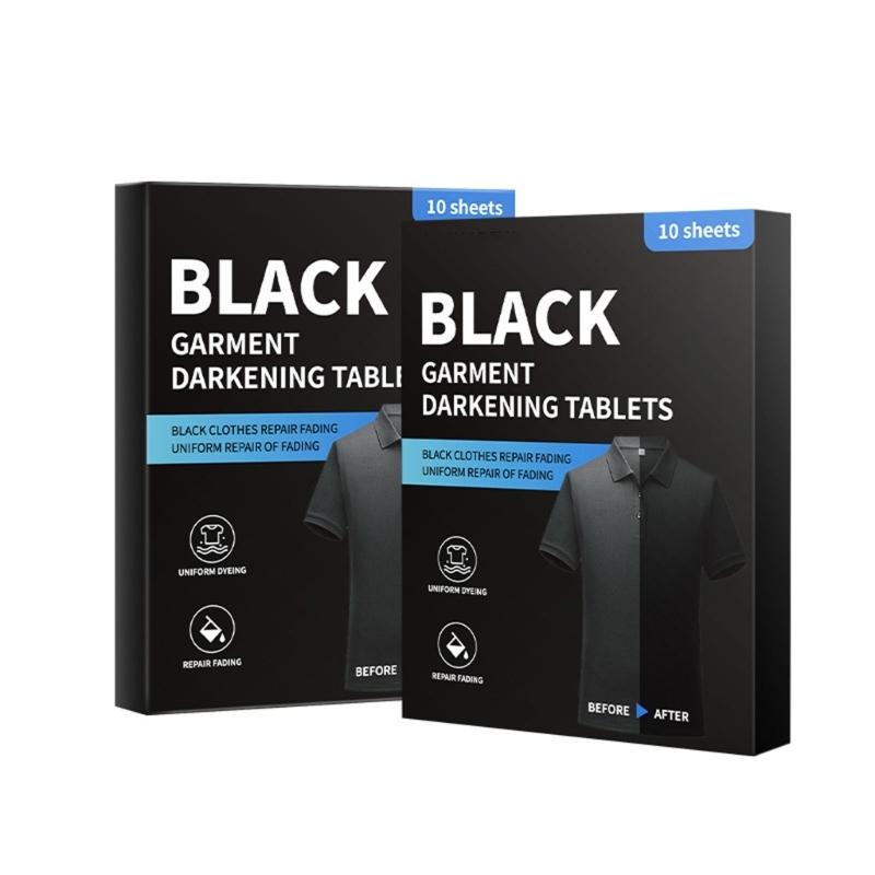 10pcs Laundry Color Renew Sheets Black Blue Garment Color Restoration With Safe Plant Base Formula Safe for Clothes