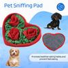 Interactive Snuffle Mat Pet Dog Lick Mat Slow Feeding Mental Stimulation Sniffing Mat Heart Rose Flower Shape Interactive Dog Puzzle Toy