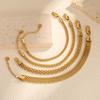3mm/4mm/6mm Vintage Mesh Link Chain Bracelet for Women, Gold Plated Stainless Steel Italian Chain Bracelet, Waterproof Jewelry