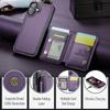 JEEHOOD J05 For iPhone 16 Plus Case Leather Mobile Cover with Detachable Magnetic Card Bag