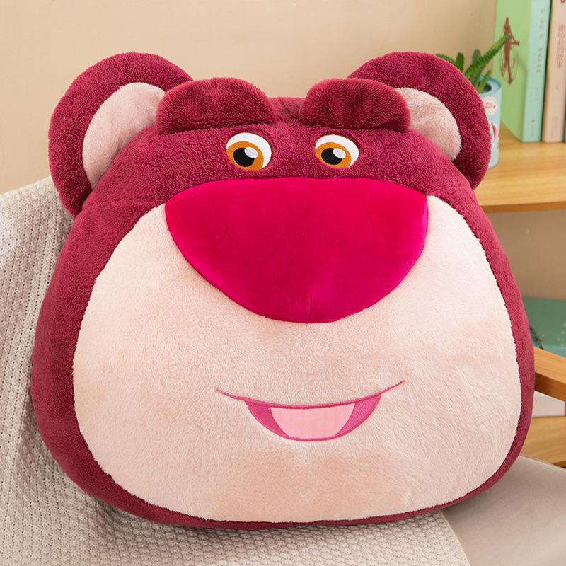 Strawberry Bear Throw Pillow Bedroom Bedside Cushion Large Backrest Student Dormitory by Playing Mobile Phone Bed Pillow Gift Girl