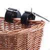 Bike Wicker Basket Bicycle Cargo Rack Bag Multi Purpose with Adjustable Straps Handlebar