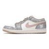 Jordan Air Jordan 1 Low top Vintage Basketball Shoes Men's Gray Pink 553558-169(Teamfour- )