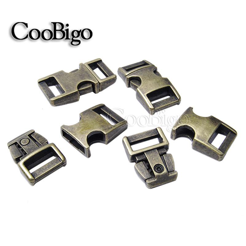 10pcs 3/8" Metal Side Release Buckles 550 Paracord Bracelet Buckle Braid Wristband Clasp Bag Backpack Strap Webbing Accessories
