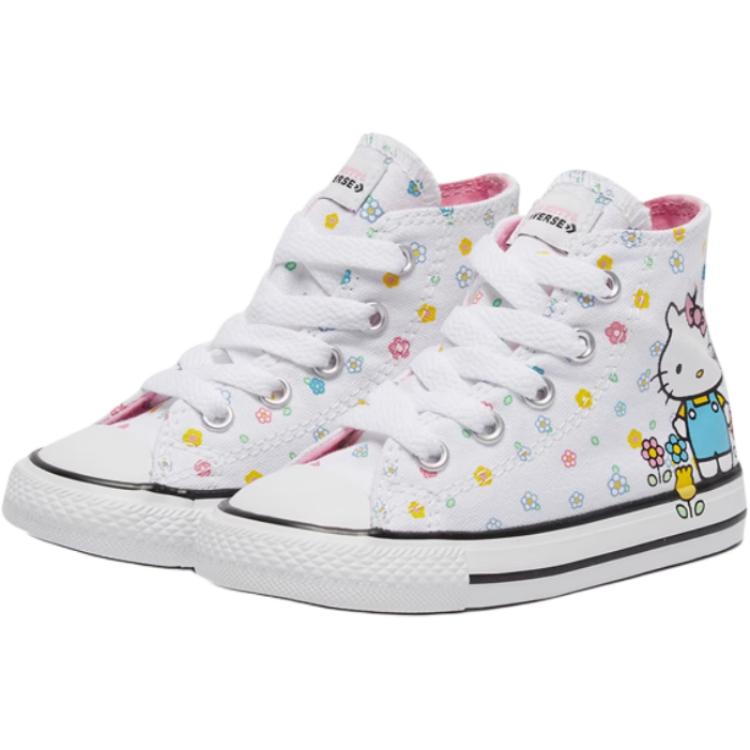 Converse Hello Kitty X  Chuck Taylor All Star Fashion Comfortable High Top Walker Shoes Baby Shoes White 764635C