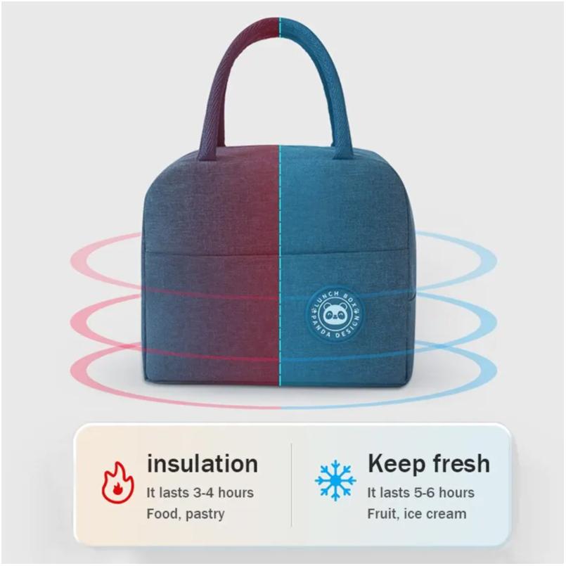 Insulated Lunch Bag Women Kids Cooler Bag Thermal Bag Portable Ice Pack Tote Canvas Food Container Food Picnic Bags