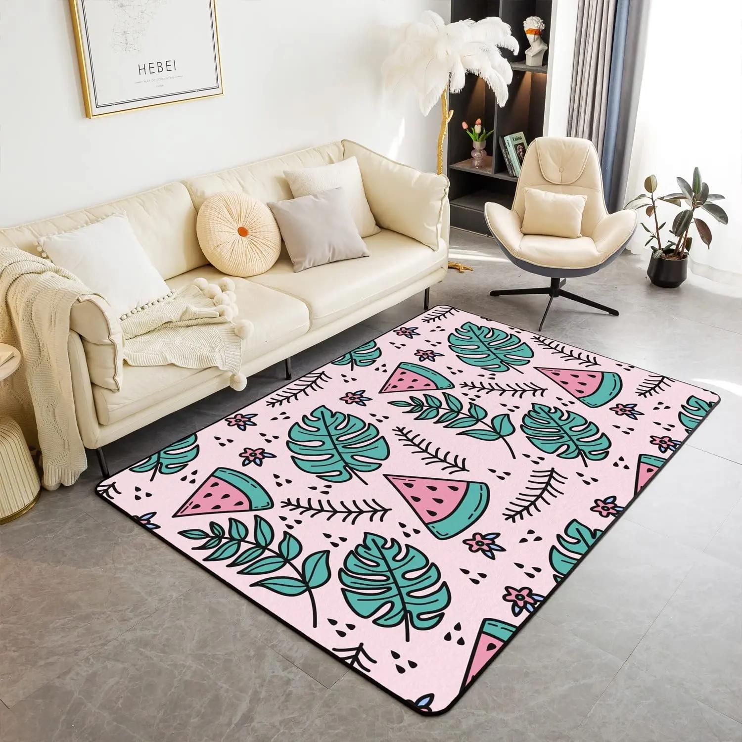 

Yellow Lemon Fruit Area Rug for Bathroom Living Room Patio Sweet Fruits Theme Carpet Non Slip Tropical Pastoral Style Floor Mat 40x60cm 16x24 inch