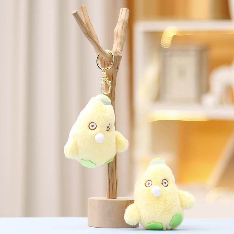 Spit Banana Bubble Keychain Cute Cartoon Girl Backpack Hanging Plush Doll Gift