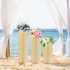 3-Piece Honeycomb Cardboard Flower Stand Set – White – Ideal for Weddings, Parties & Backdrops