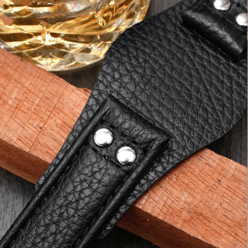 Echtes Lederarmband 22mm Armband mit Matte für Fossil CH2891 CH3051 CH2564 CH2565 Uhrenarmband handgefertigtes Herren-Lederarmband