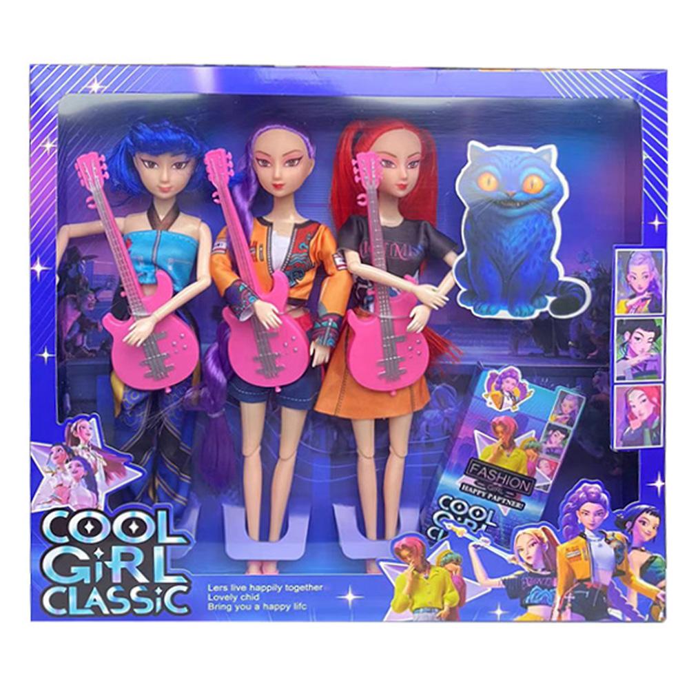 3 Trendy Kpop Devil Hunter Dolls, Vinyl Dolls, Dolls, Christmas Gifts, Birthday Gifts, Halloween Gift Girls' Toys