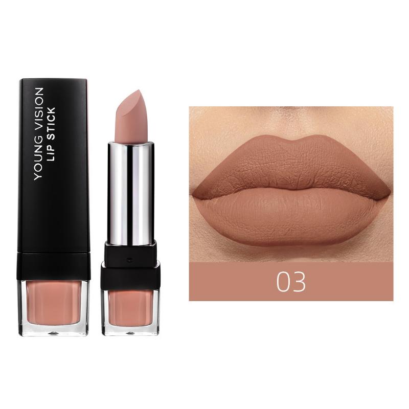 Matt Matt 12-farbiger Einzellippenstift Samtlippenstift, der nicht leicht an der Tasse klebt