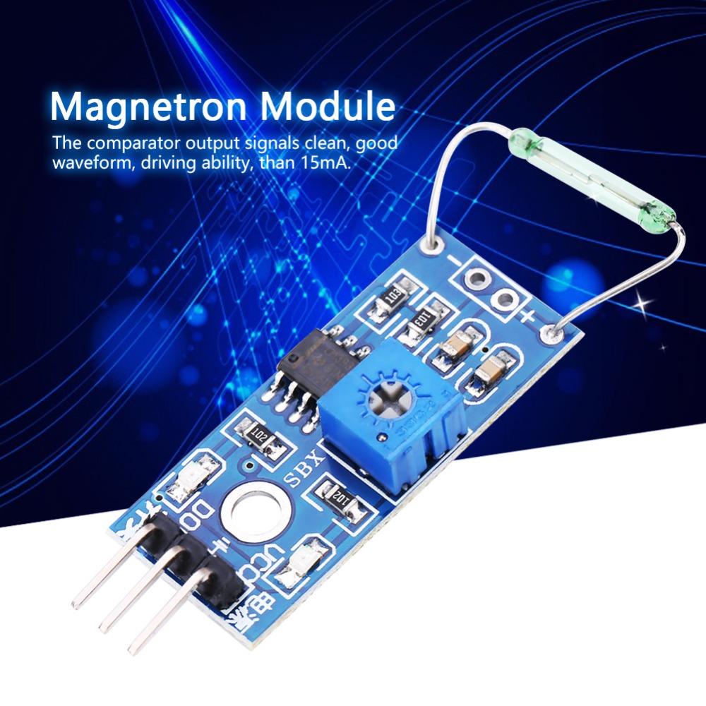4Pcs LM393 Comparator Magnetic Reed Module Normally Open Magnetron Module  Security Systems