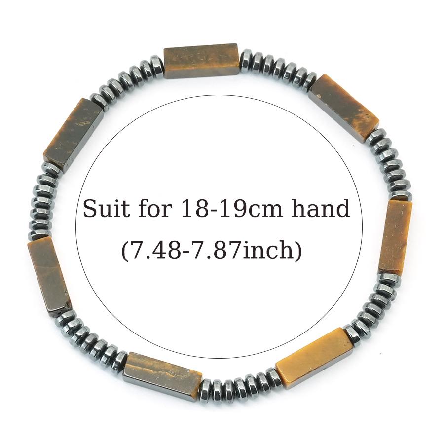 Unique Irregular Stone Beaded Bracelet Unisex Natural Tiger Eyes Amazon Hematite Healing Braslet Premium Leisure Couple Jewelry