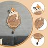 Cat Wall Clock Modern Animal Non Ticking Cute Analog Wall Clock with Swinging Tail Silent for Kids Room Indoor Housewarming Gift